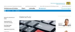 Screenshot - Bereich Datenschutz auf der Webseite des StmUK